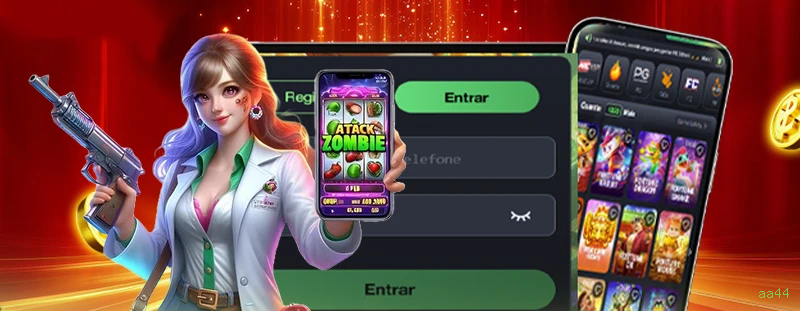Conta aa44 sincronizada site e app